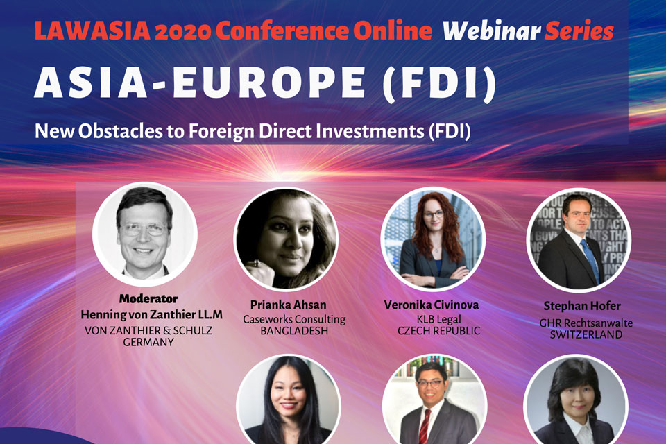 Hội thảo về FDI ( Trong chuỗi Hội thảo Online của LAWASIA 2020)
